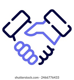 Handshake-Symbol für Web, App, Infografik, etc