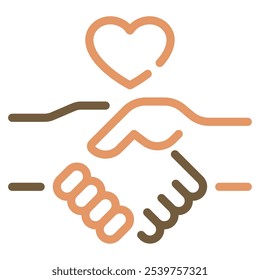 Handshake icon for web, app, infographic, etc