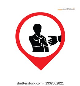 Handshake  icon.business concept.vector illustration.eps10.