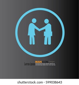 Handshake  icon.business concept.vector illustration.eps10.