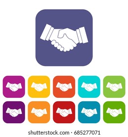 Handshake icons set