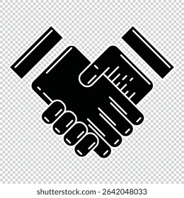 Handshake icons set. Business agreement handshake symbol . Shaking hands logo. Friendly handshake  flat style .