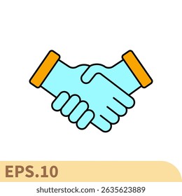 handshake icons  symbol vector elements for infographic web