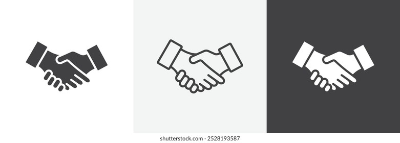 Handshake icon.Trendy modern flat linear vector illustration on white background.