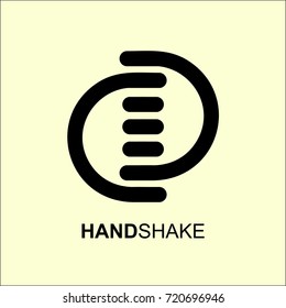 Handshake Illustration Logo Vector