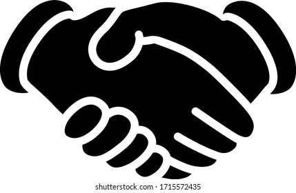 Handshake Illustration material cartoon style