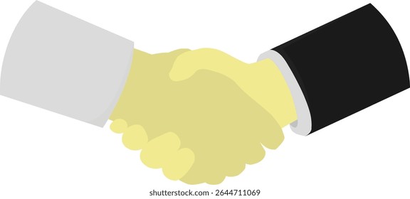 Handshake Illustration Representing Agreement and Business Partnership