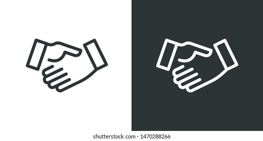 Handshake Illustration Sign Icon Vector