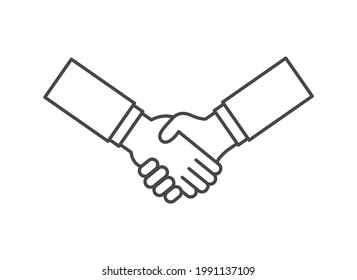 Handshake. Bild-Illustration der Kundenakquisition. 