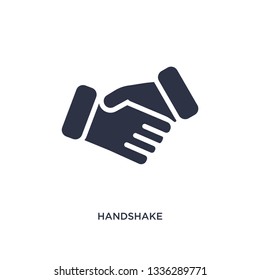 handshake isolated icon. Simple element illustration from strategy concept. handshake editable logo symbol design on white background. Can be use for web and mobile.