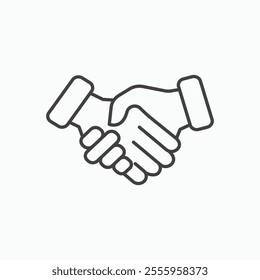 Handshake isolated icon. vector illustration.