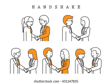 Handshake - Isolated On White Background-Vector Illustration, Graphic Design.Business Concept And Content For Web,Websites,Magazine Page,Print,Presentation Templates And Promotional Materials
