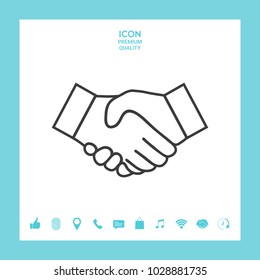 Handshake line icon