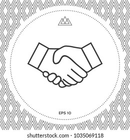 Handshake line icon
