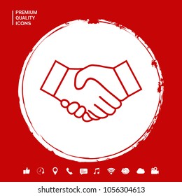 Handshake line icon