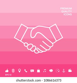 Handshake line icon