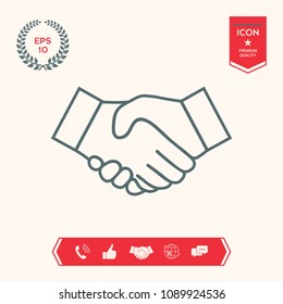 Handshake line icon