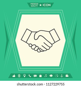Handshake line icon