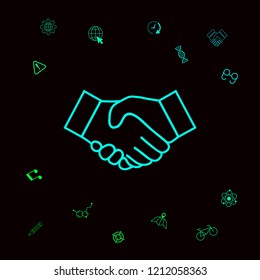 Handshake line icon