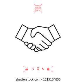 Handshake line icon Handshake line icon