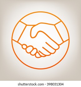 Handshake - line icon. 