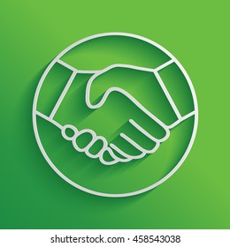 Handshake - line icon.
