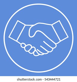 Handshake line icon