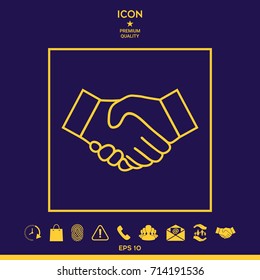Handshake line icon