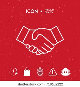 Handshake line icon