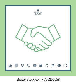 Handshake line icon