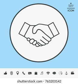 Handshake line icon