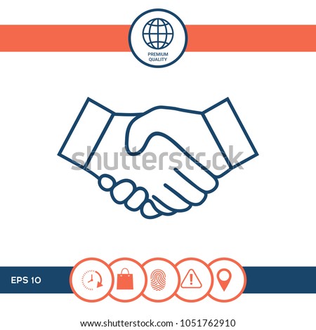 Handshake line icon