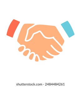 Handshake line icon. Agreement, partnership, business, collaboration, greeting, deal, contract, unity, teamwork, cooperation, connection, respect, negotiation, commitment, trust, alliance, success