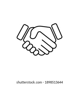 Handshake line icon. Business symbol, cooperation, 
deal. simple design editable. Design template vector