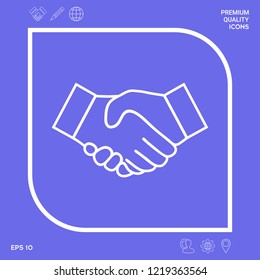 Handshake line icon. Graphic elements for your design