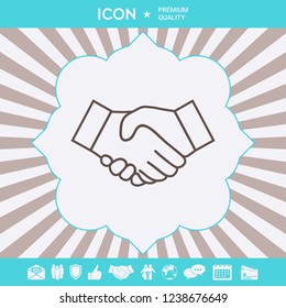 Handshake line icon. Graphic elements for your design