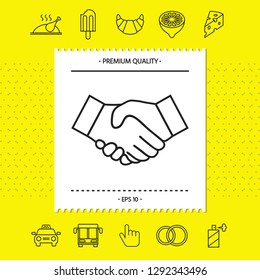 Handshake line icon. Graphic elements for your design
