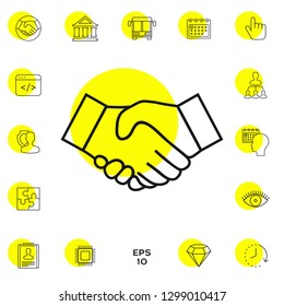 Handshake line icon. Graphic elements for your design