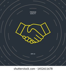 Handshake line icon. Graphic elements for your design