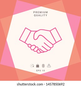 Handshake line icon. Graphic elements for your design