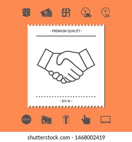 Handshake line icon. Graphic elements for your design