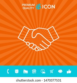 Handshake line icon. Graphic elements for your design