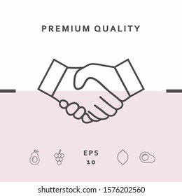 Handshake line icon. Graphic elements for your design