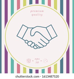 Handshake line icon. Graphic elements for your design