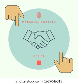 Handshake line icon. Graphic elements for your design