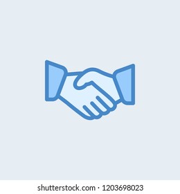 Handshake line icon. Partnership and agreement symbol