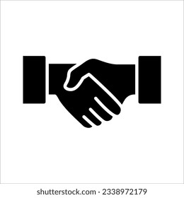 Handshake line icon. Partnership and agreement symbol, vector illustration on white background