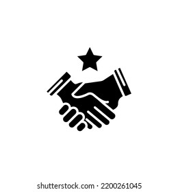 Icono de línea de apretón de manos. Ilustración de elemento simple. Diseño del símbolo de esquema de apretón de manos.