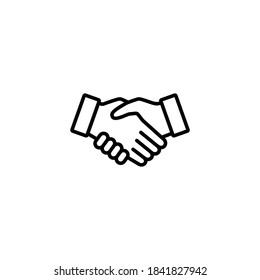 Handshake line icon, Handshake Symbols Vector