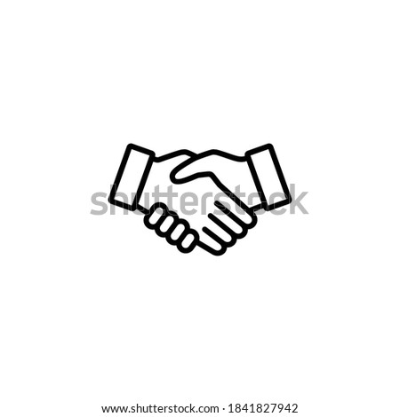 Handshake line icon, Handshake Symbols Vector